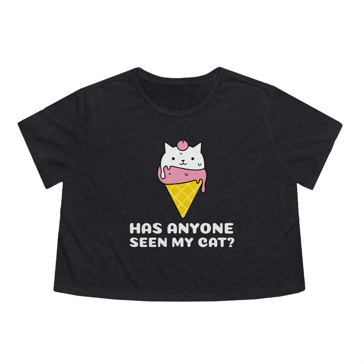 Anyone See My Cat? Womens Crop Tee