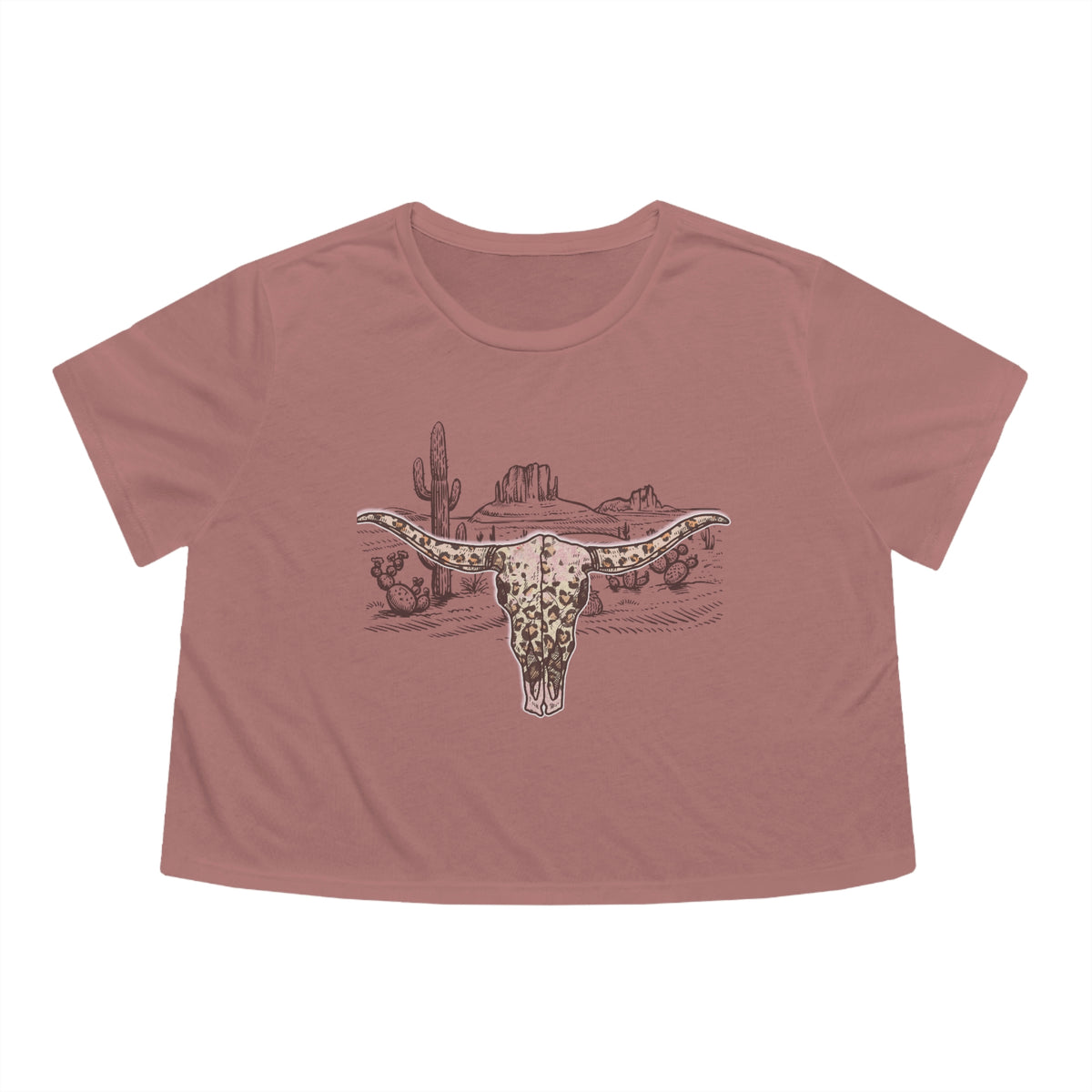 Desert Skull Womens Crop Tee