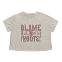 Blame It On My Roots Womens Crop Tee