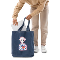 HeartMan Denim Tote