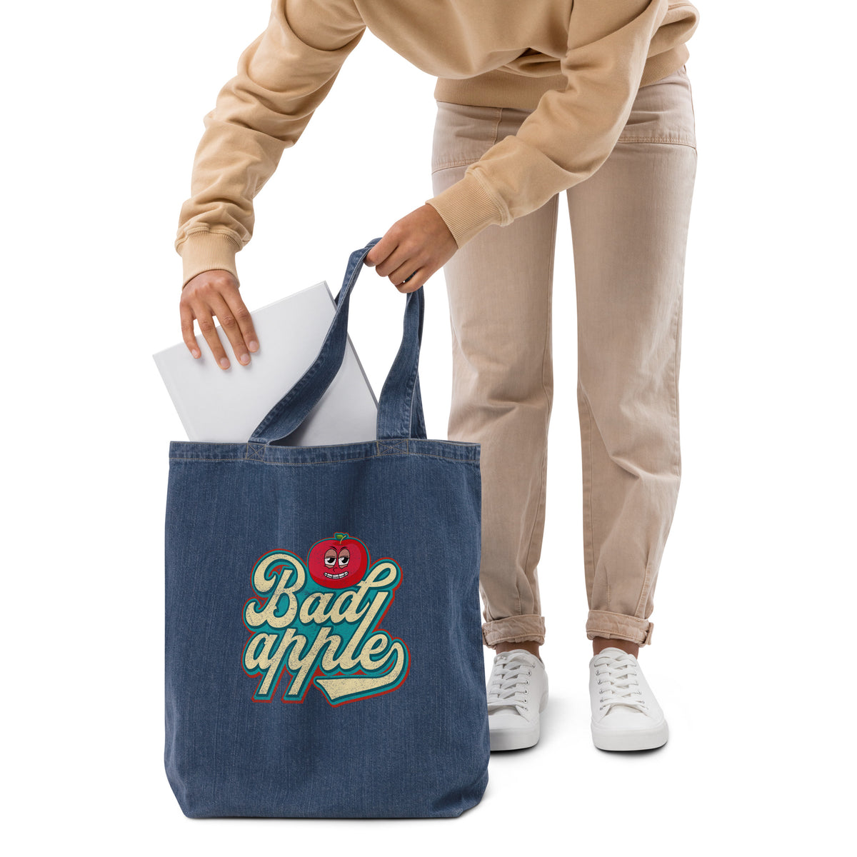 Bad Apple Denim Tote