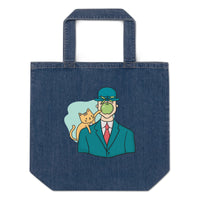 The Cat Of Man Denim Tote